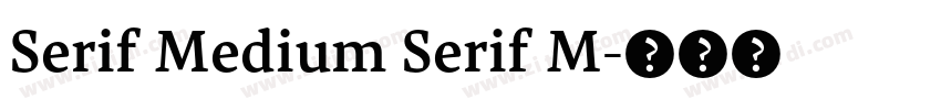 Serif Medium Serif M字体转换